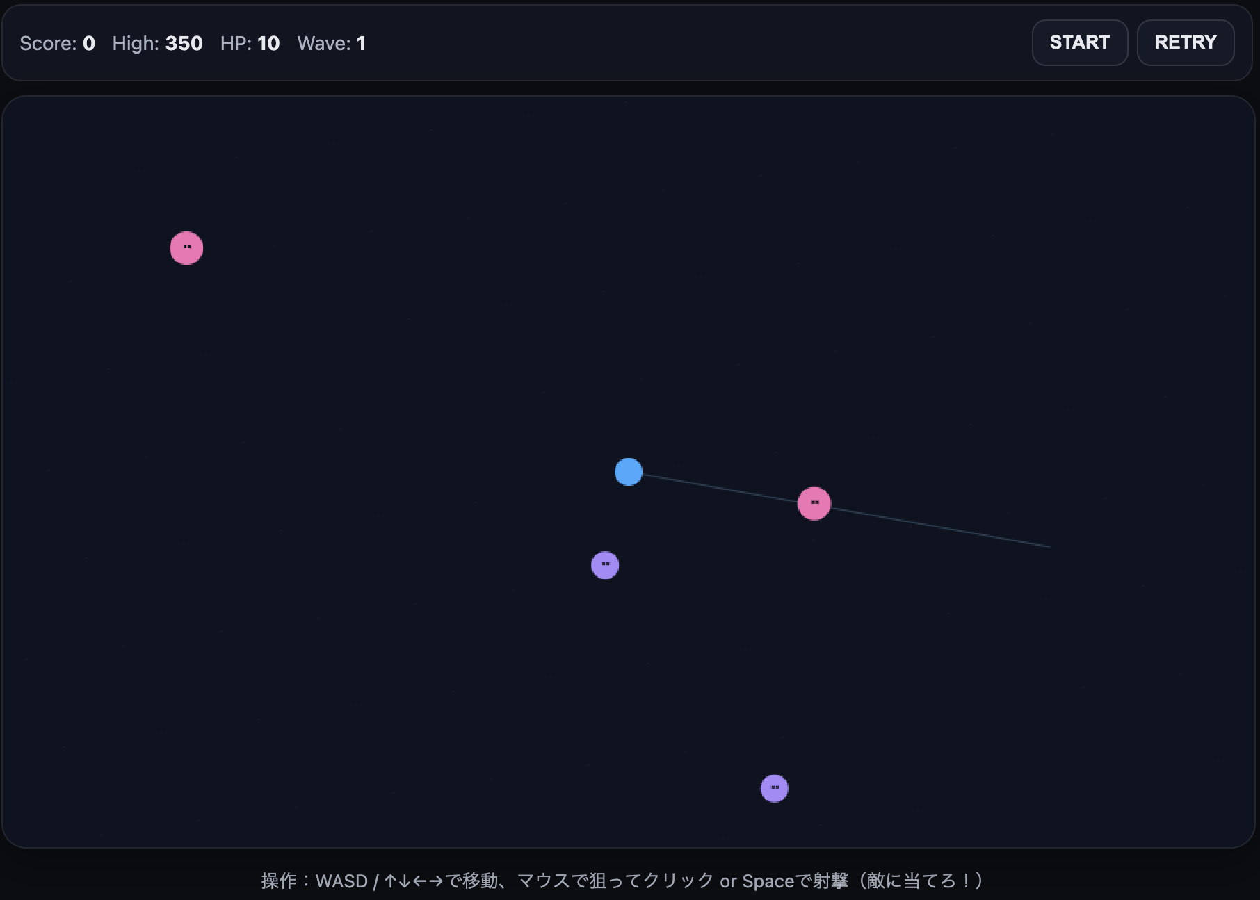 ミニトップダウンシューティングのサムネ